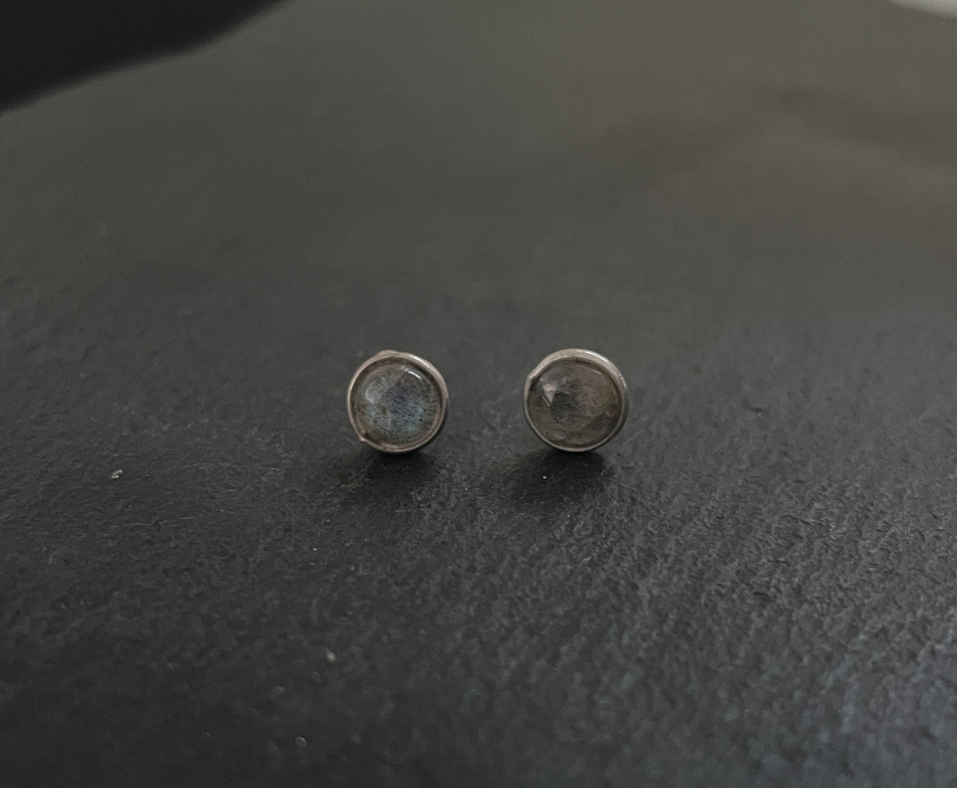Labradorite Round Stud Earrings image 0