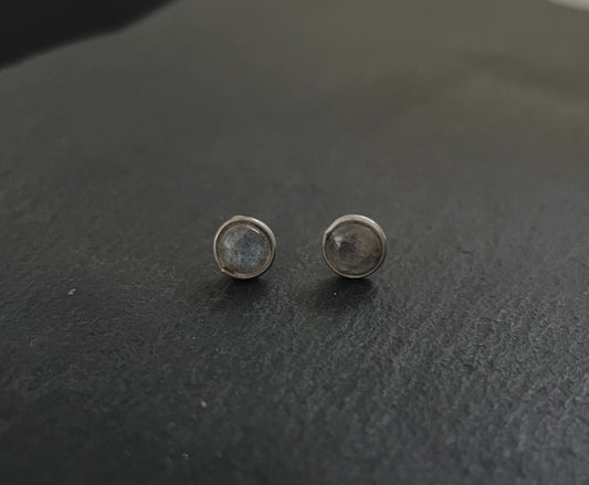 Labradorite Round Stud Earrings image 0