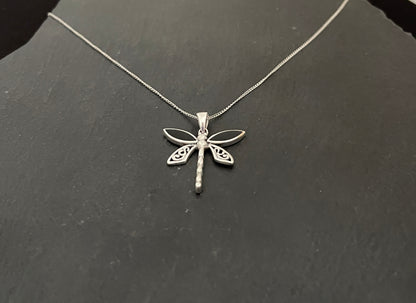 Black Onyx Dragonfly Pendant image 1