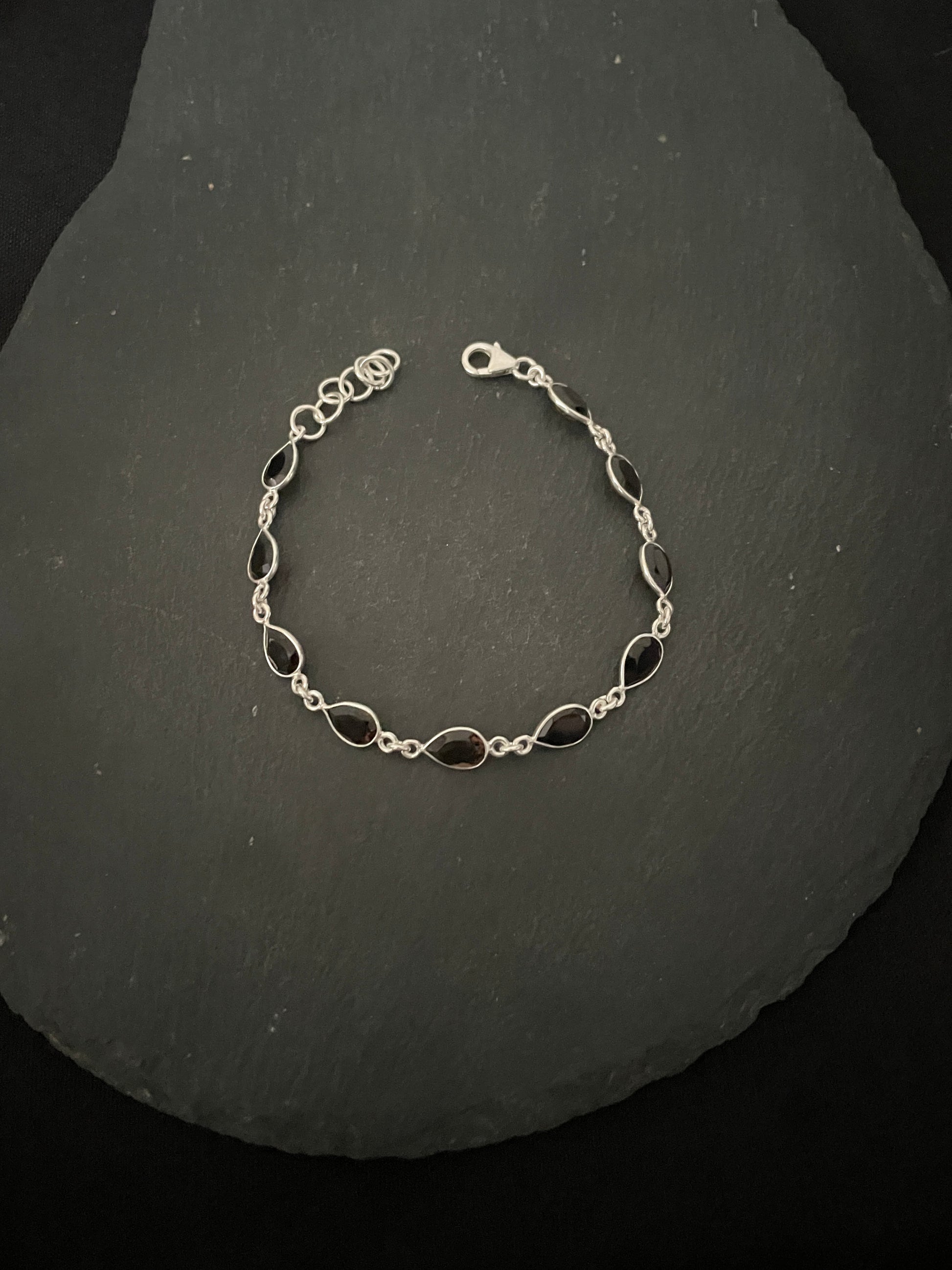 Smokey Quartz Teardrop Bracelet image 1