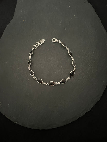 Smokey Quartz Teardrop Bracelet image 1
