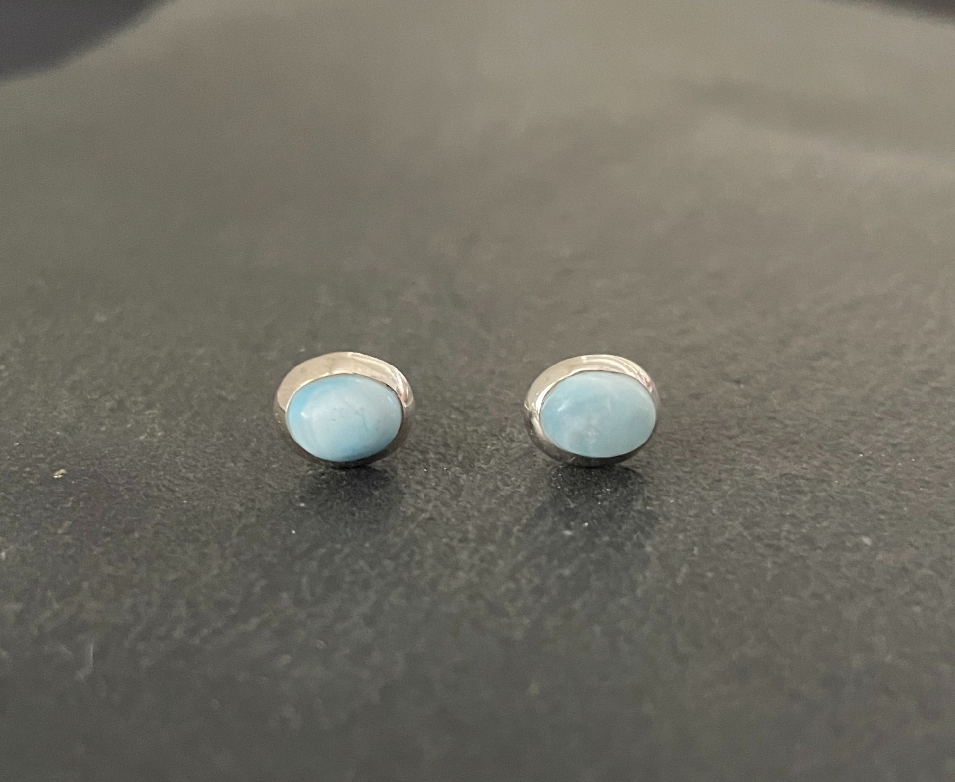 Larimar Oval Studs image 0