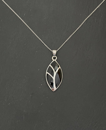 Black Onyx and Silver Pendant image 0