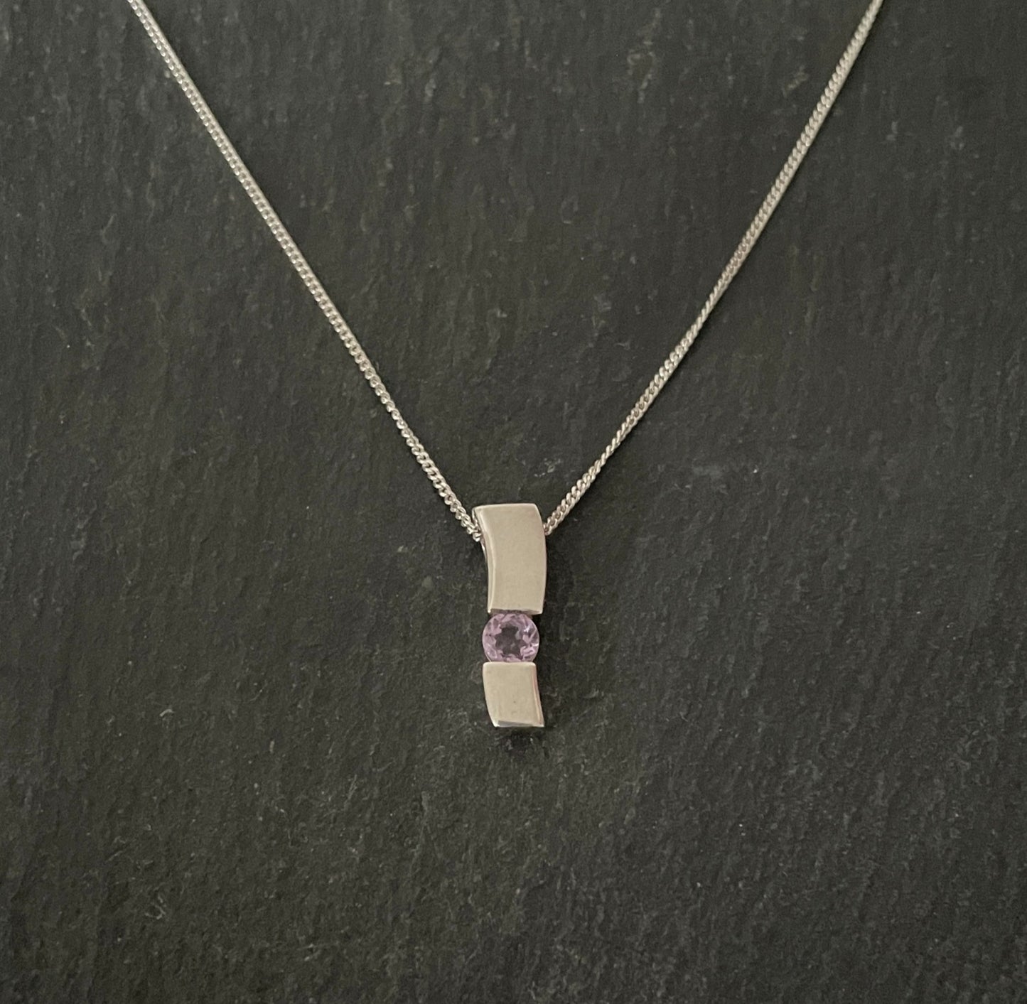 Amethyst and Silver Pendant image 0