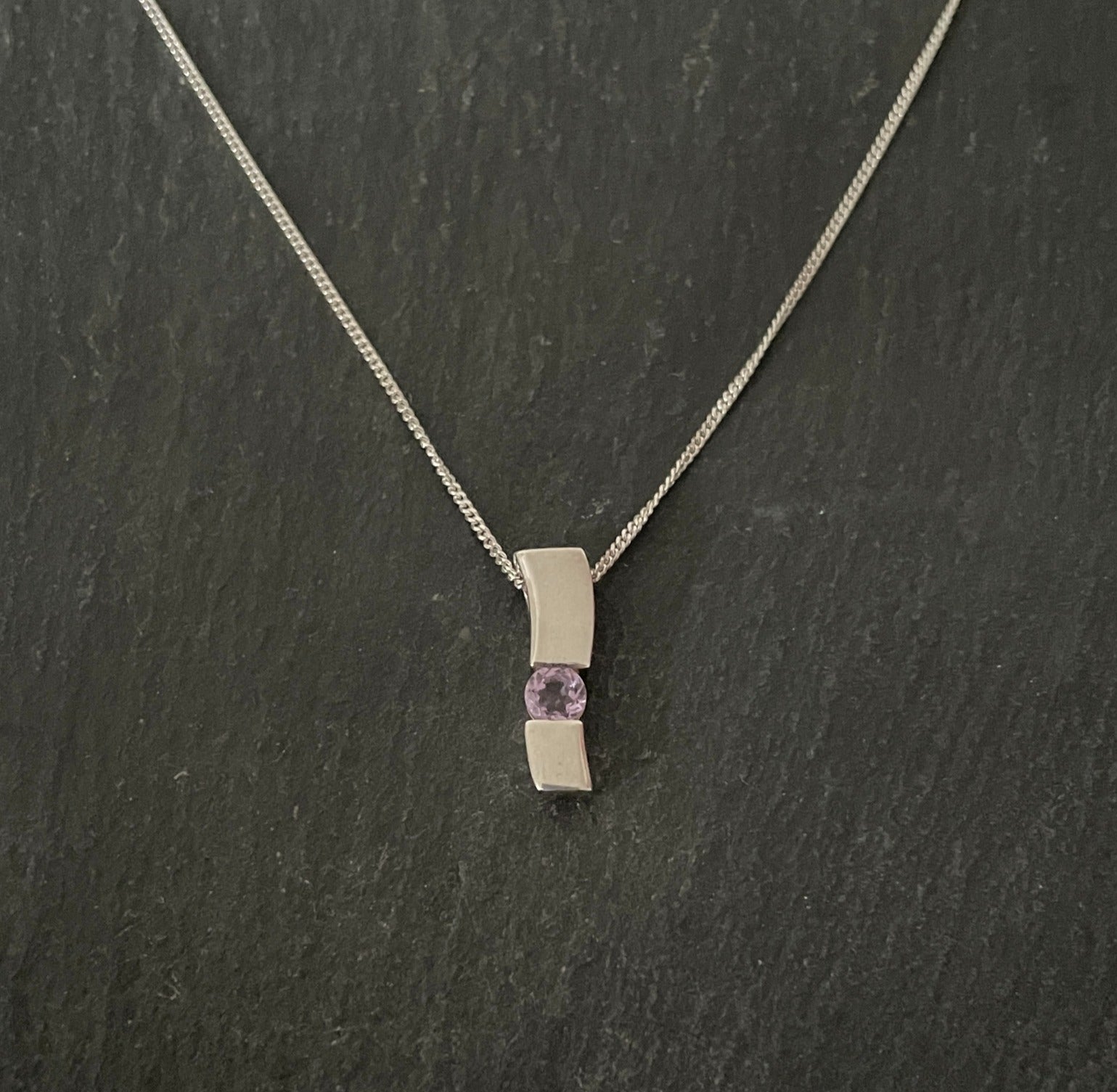 Amethyst and Silver Pendant image 0