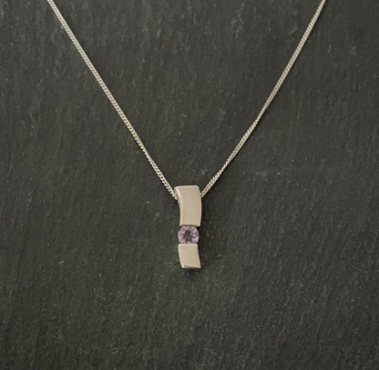 Amethyst and Silver Pendant image 0