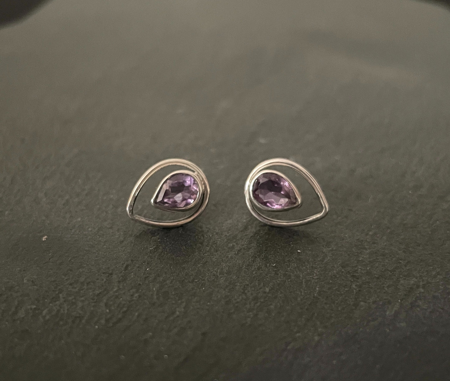 Amethyst Stud Earrings image 0