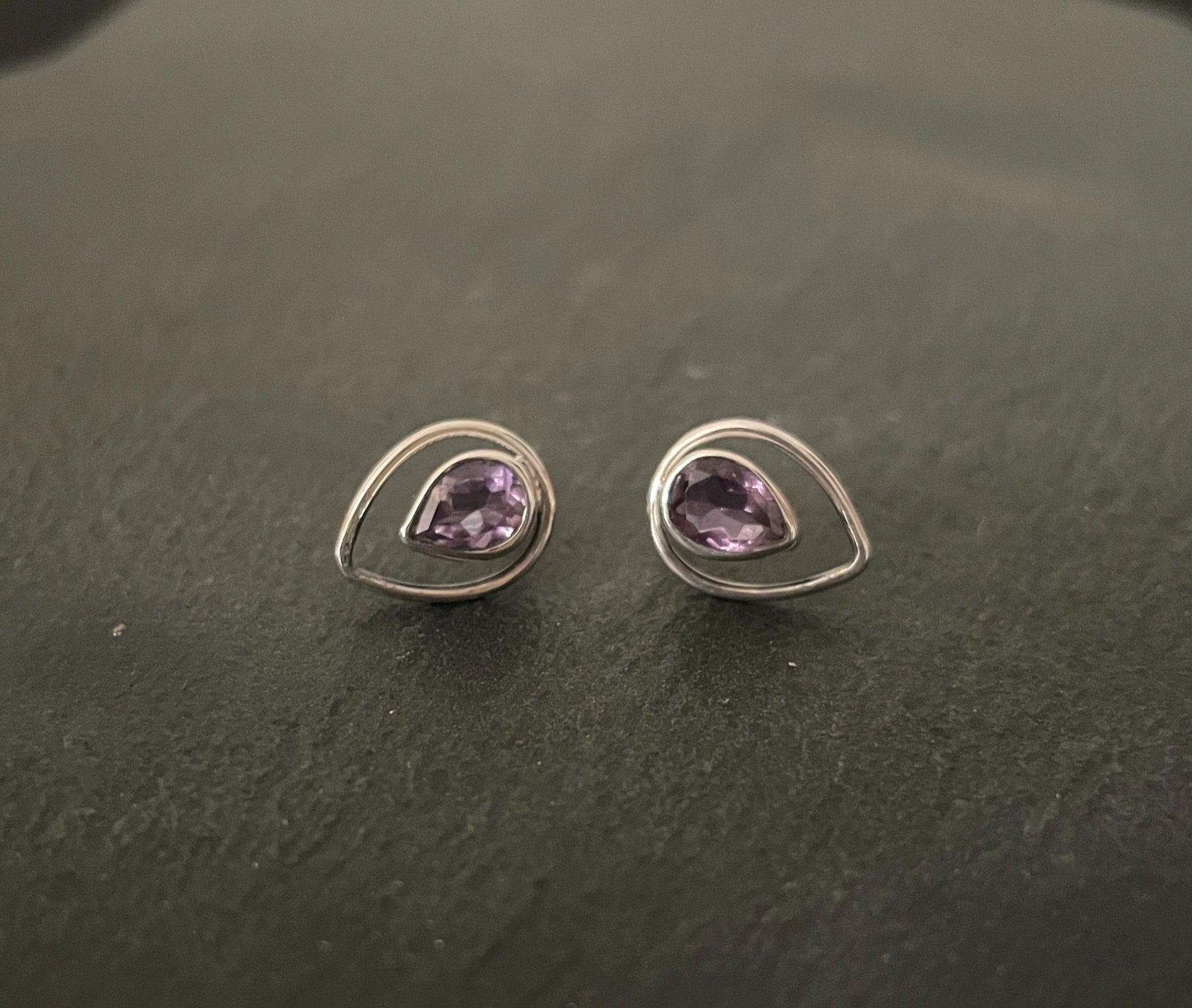 Amethyst Stud Earrings image 0