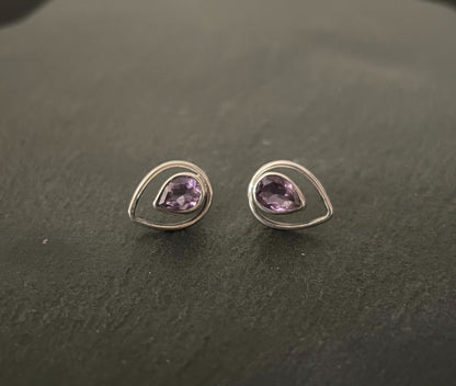 Amethyst Stud Earrings image 0