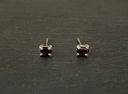 Garnet Oval Studs image 0
