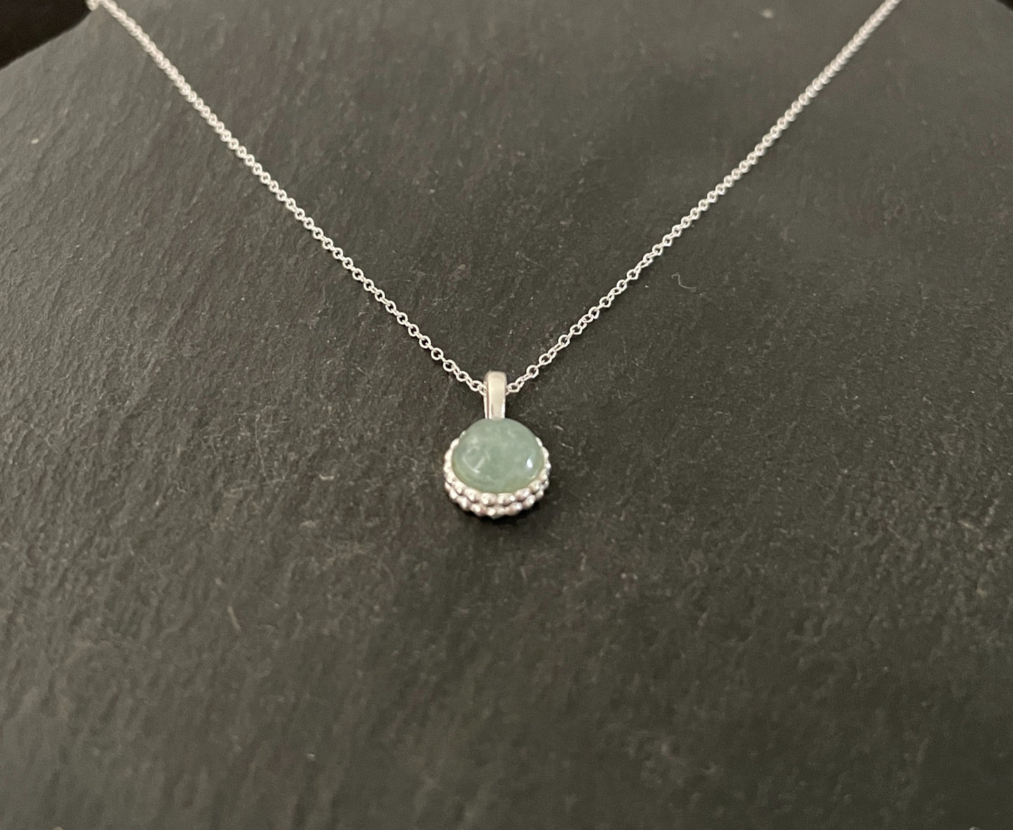 Round Aquamarine Pendant image 1