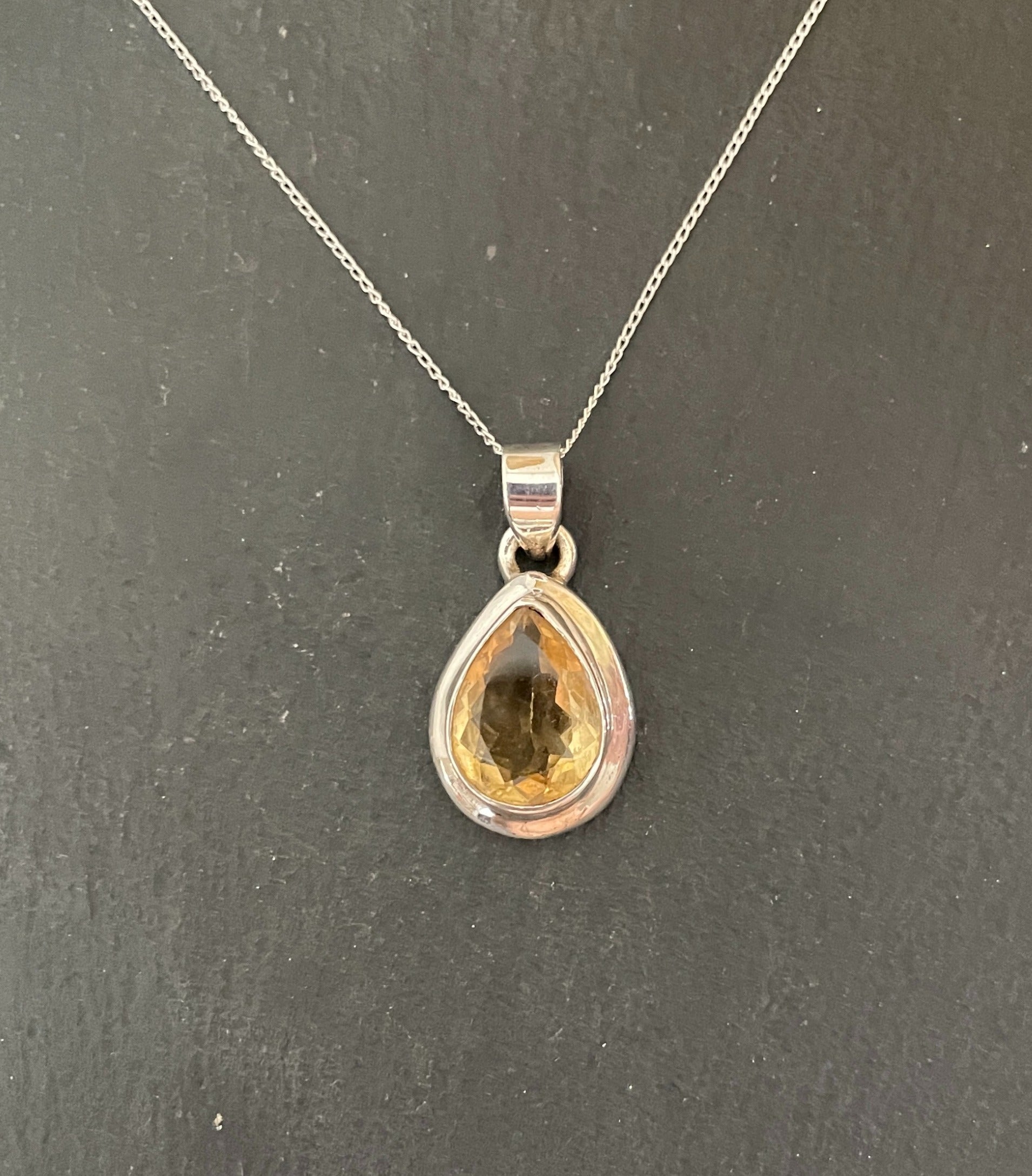 Citrine Teardrop Pendant image 0