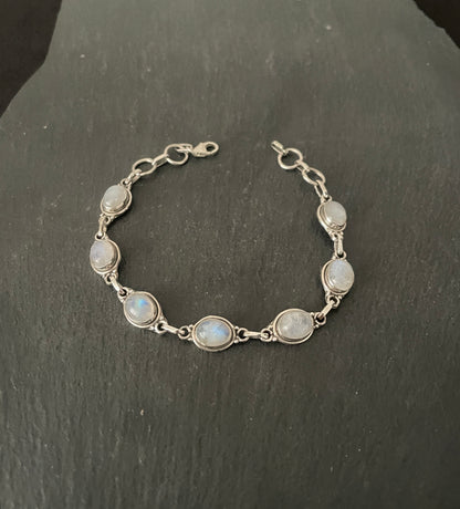 Oval Moonstone and Silver Bracelet image 2