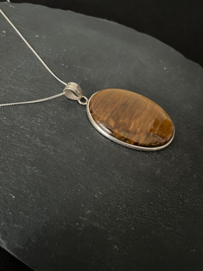Tiger's Eye Oval Pendant image 1