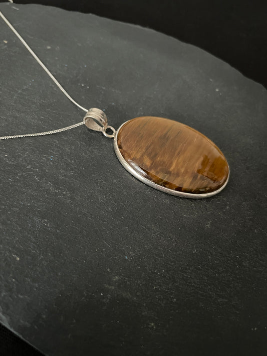 Tiger's Eye Oval Pendant image 1