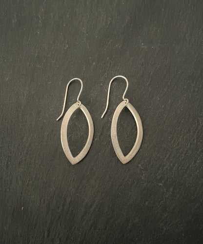 Satin Finish Silver Kite Earrings image 0