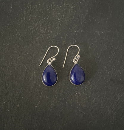 Lapis Lazuli Teardrop Earrings image 0