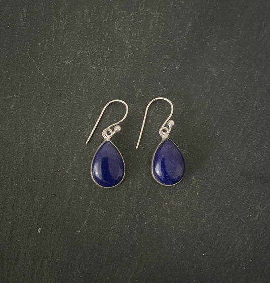 Lapis Lazuli Teardrop Earrings image 0