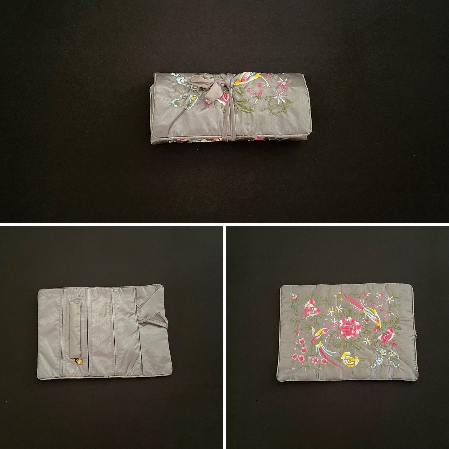 Grey Flower Jewellery Wrap image 0