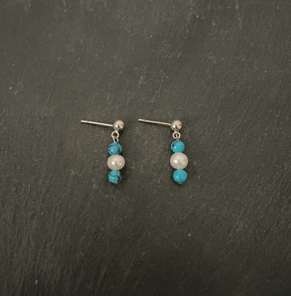 Pearl and Gemstone Earrings image 0