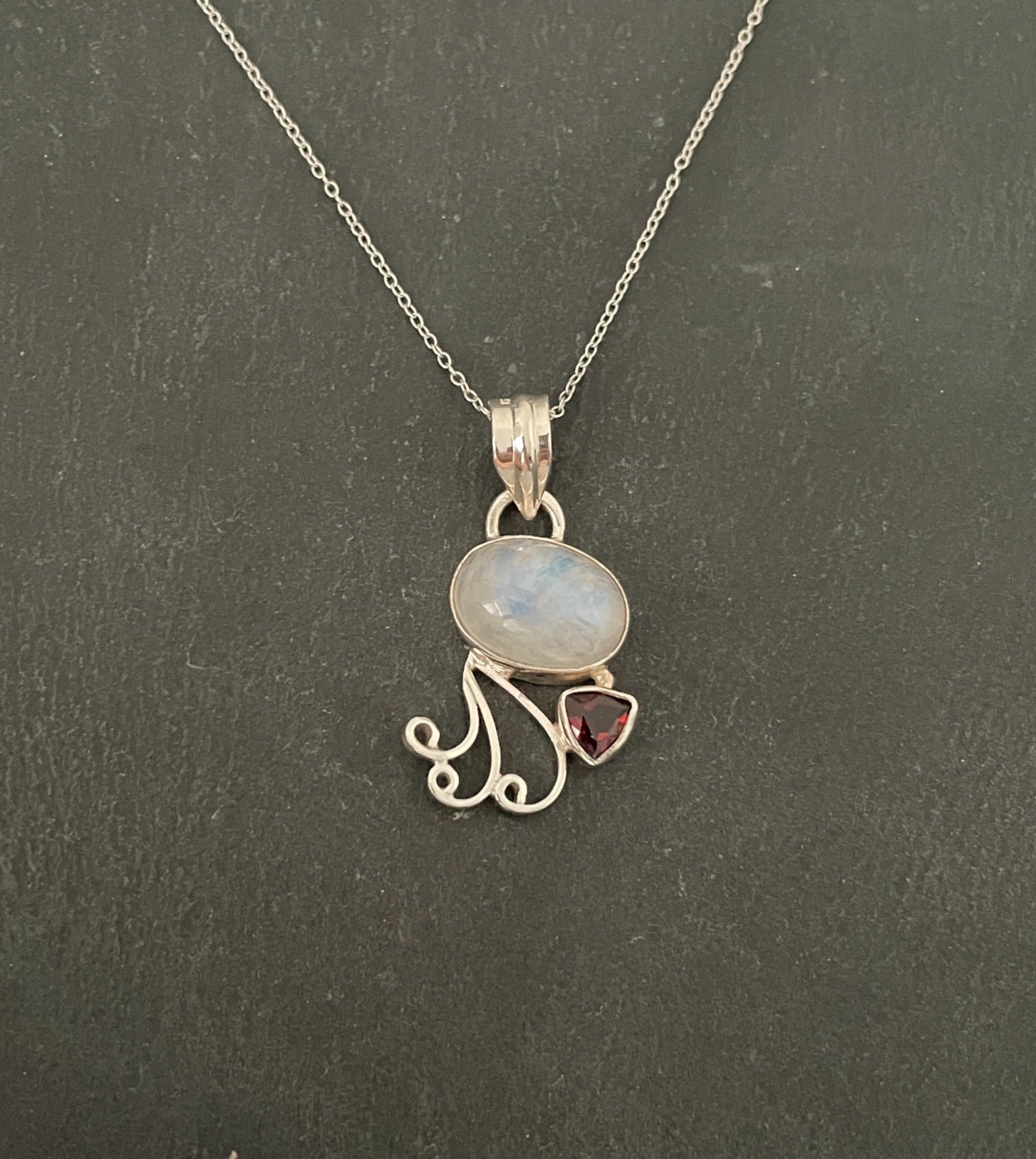 Two Stone Moonstone Pendant image 0
