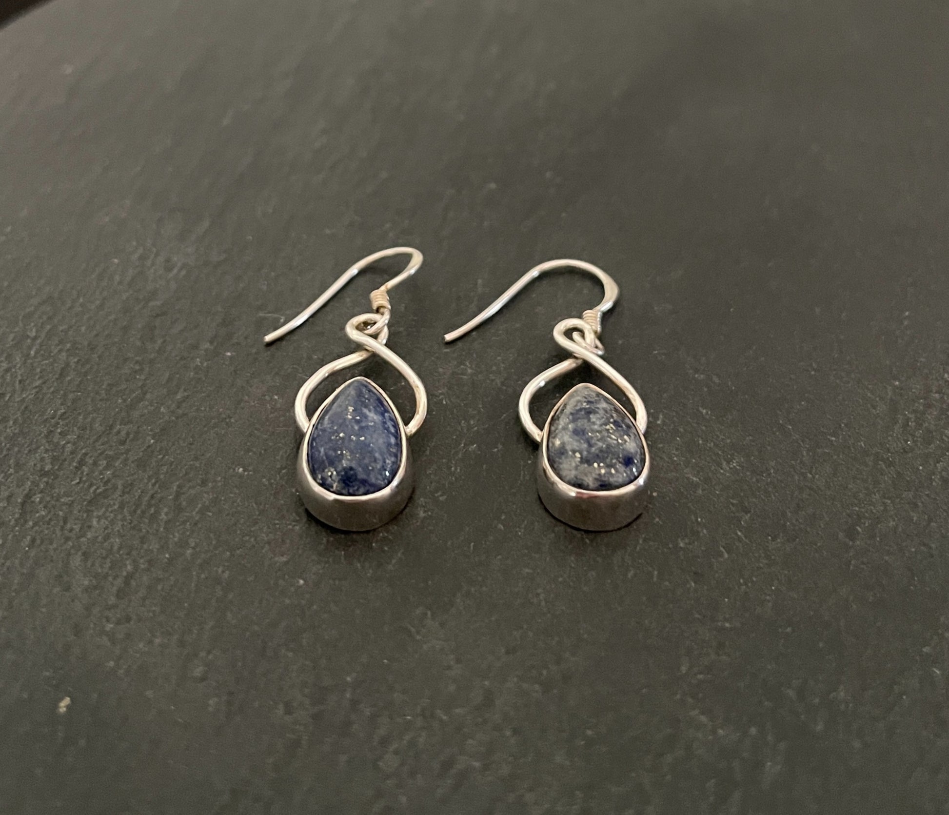 Lapis Lazuli and Silver Earrings image 1