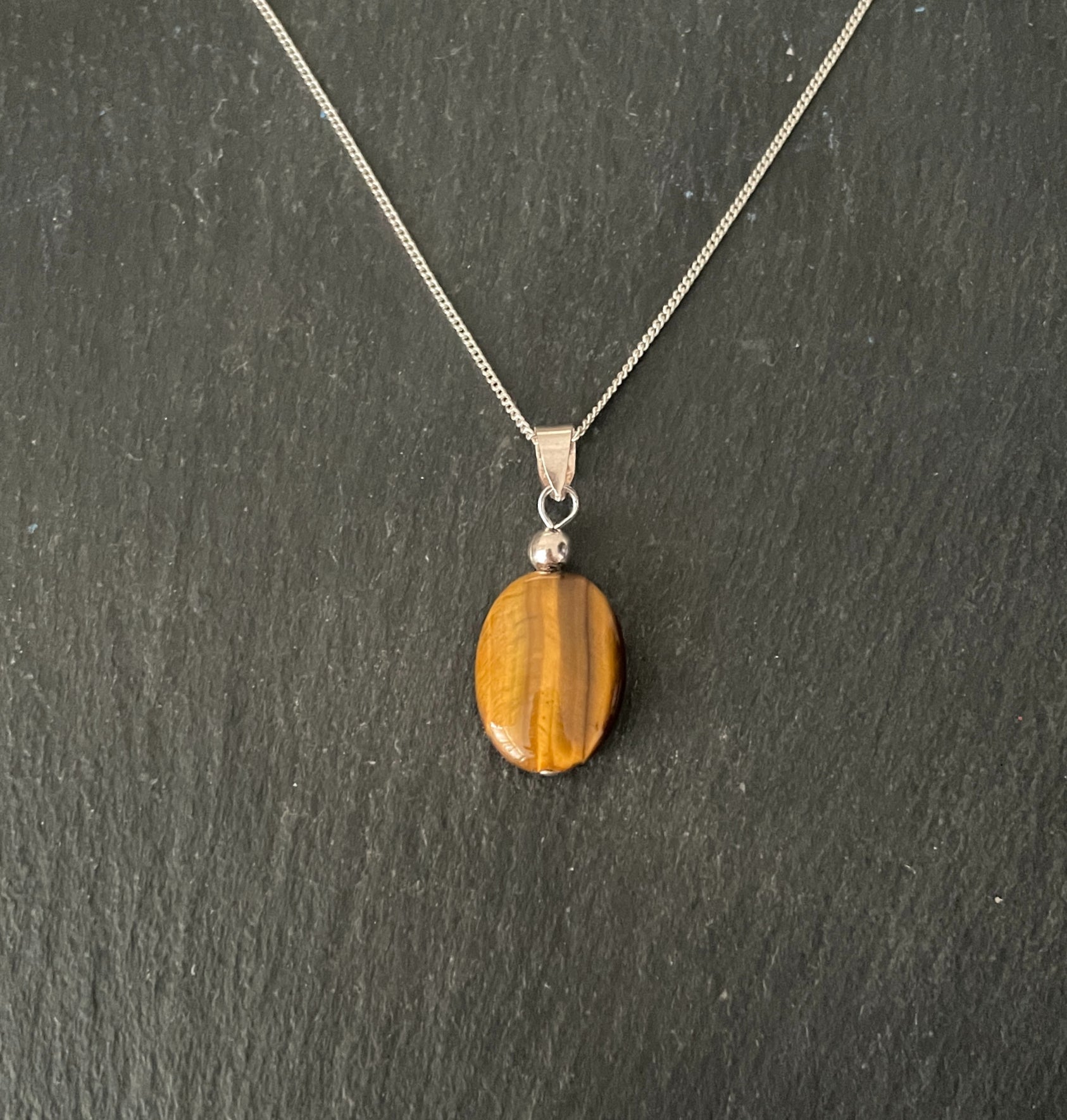 Tiger's Eye Oval Pendant image 0