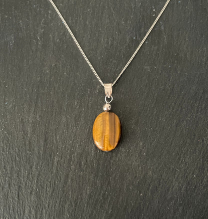 Tiger's Eye Oval Pendant image 0