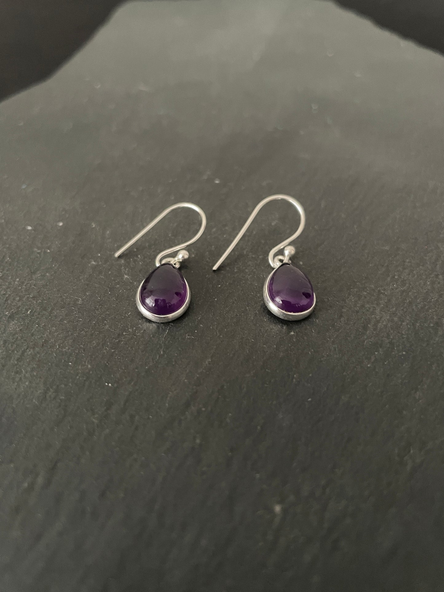 Amethyst Teardrop Earrings image 1