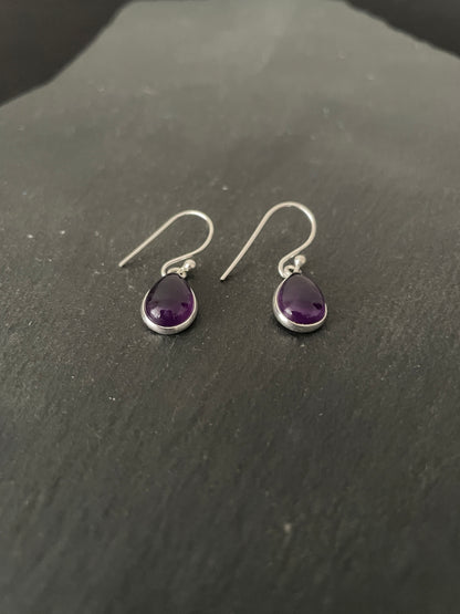 Amethyst Teardrop Earrings image 1