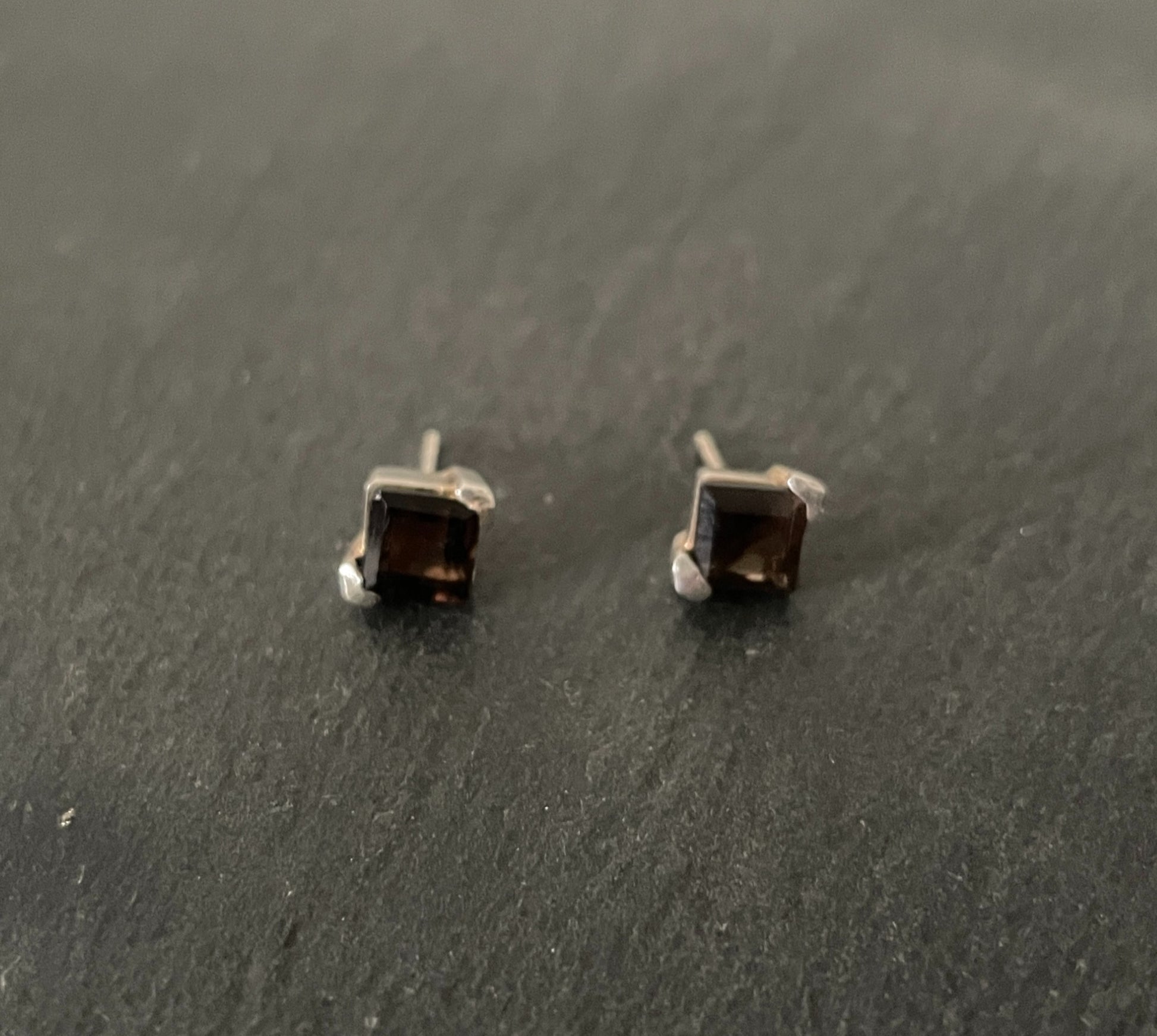 Smokey Quartz Kite Studs image 0