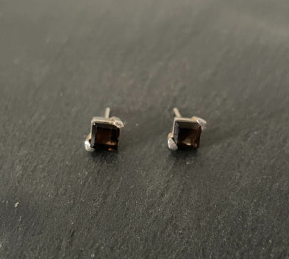 Smokey Quartz Kite Studs image 0