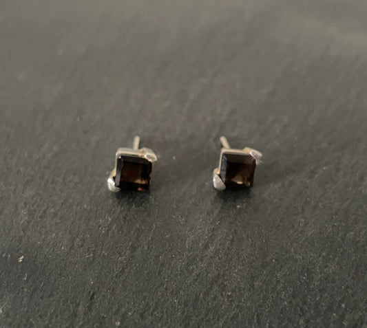 Smokey Quartz Kite Studs image 0
