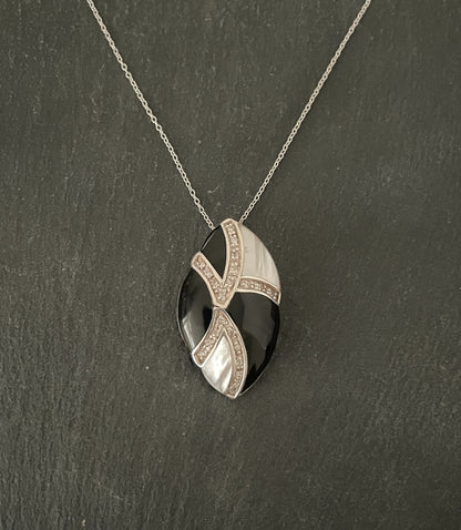 Black Onyx and Mother of Pearl Pendant image 0