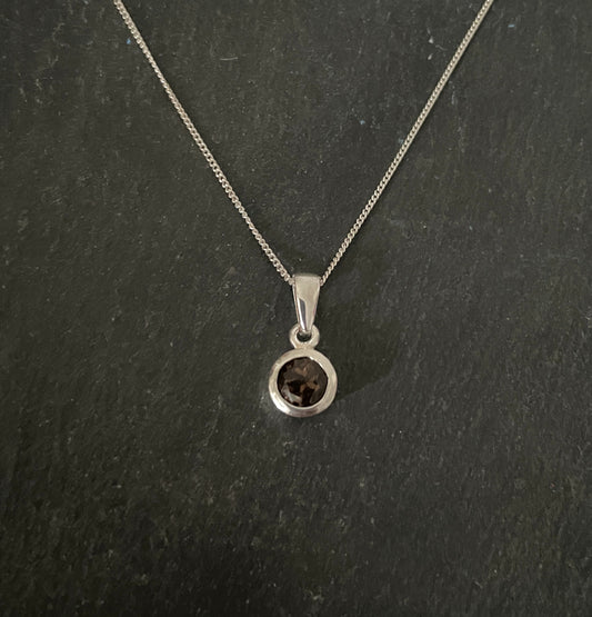 Smokey Quartz and Silver Pendant image 0