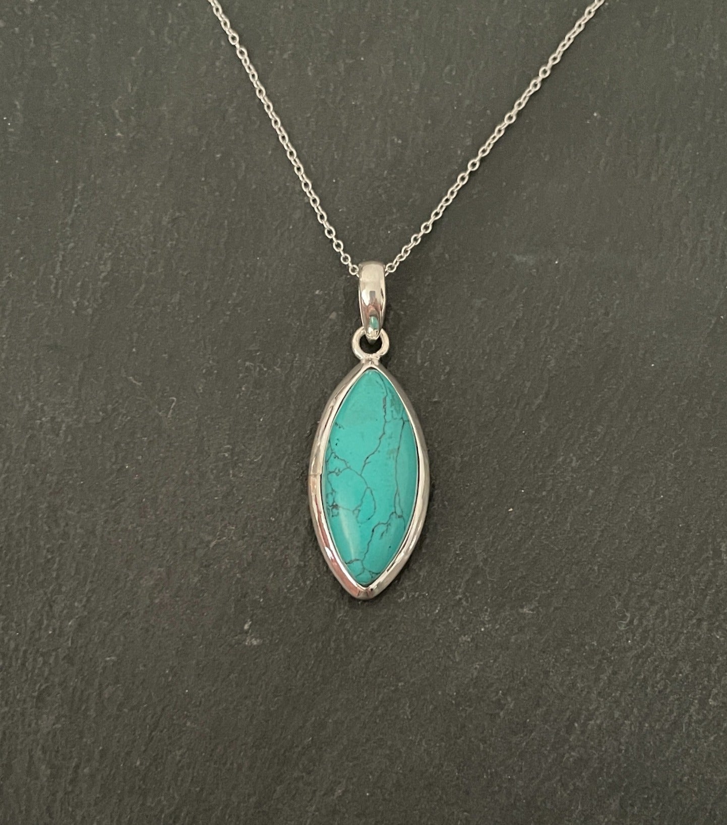 Turquoise and Silver Pendant image 0