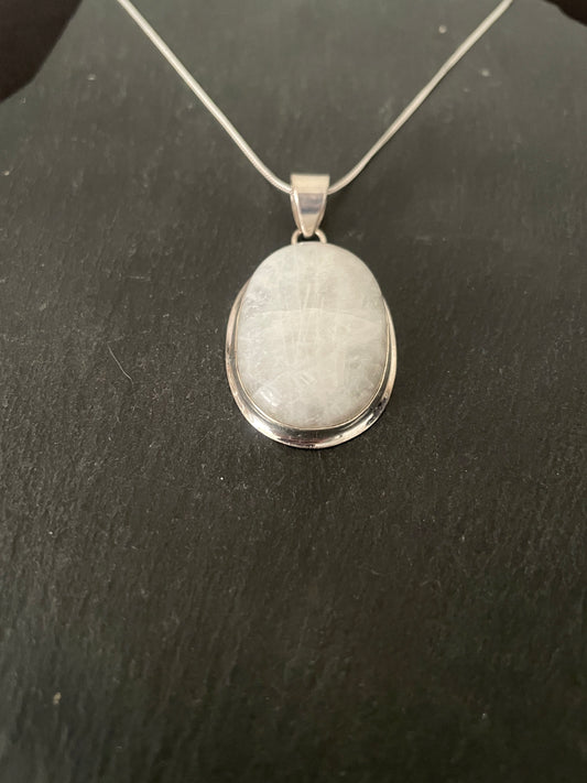Large Oval Moonstone Pendant image 1