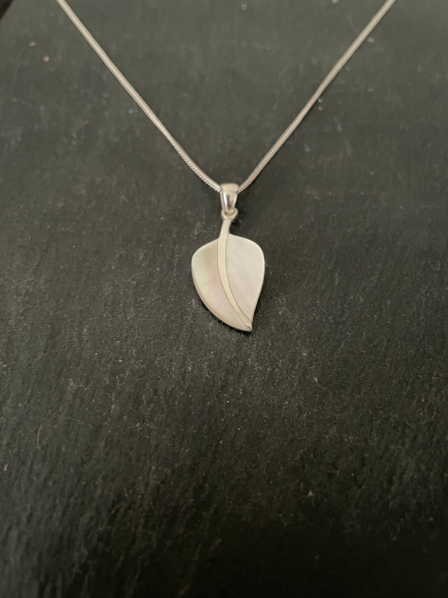 Mother of Pearl Leaf Pendant image 1