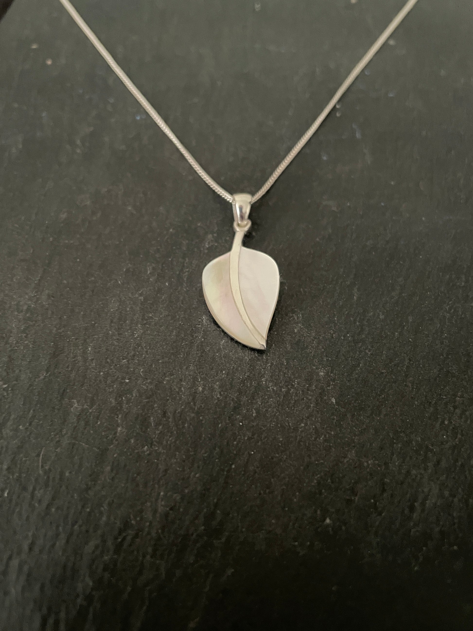 Mother of Pearl Leaf Pendant image 1