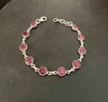 Round Ruby Bracelet image 0