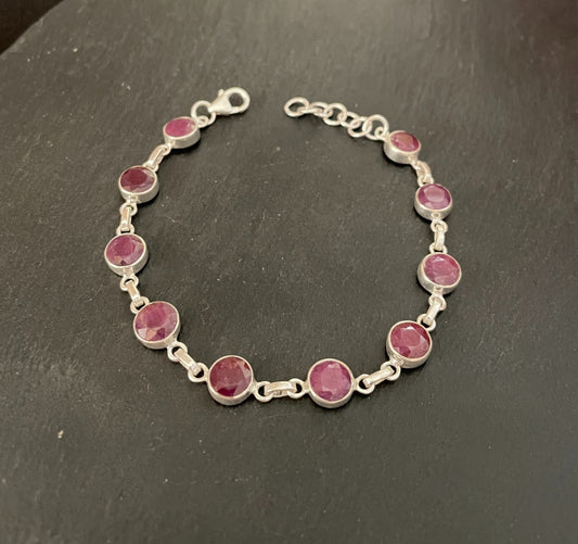 Round Ruby Bracelet image 0