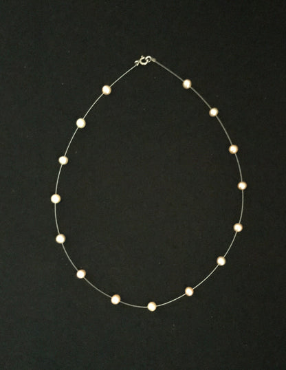 Peach Pearl Necklace image 0