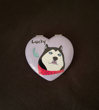 Husky Heart Compact Mirror image 0