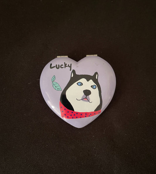Husky Heart Compact Mirror image 0