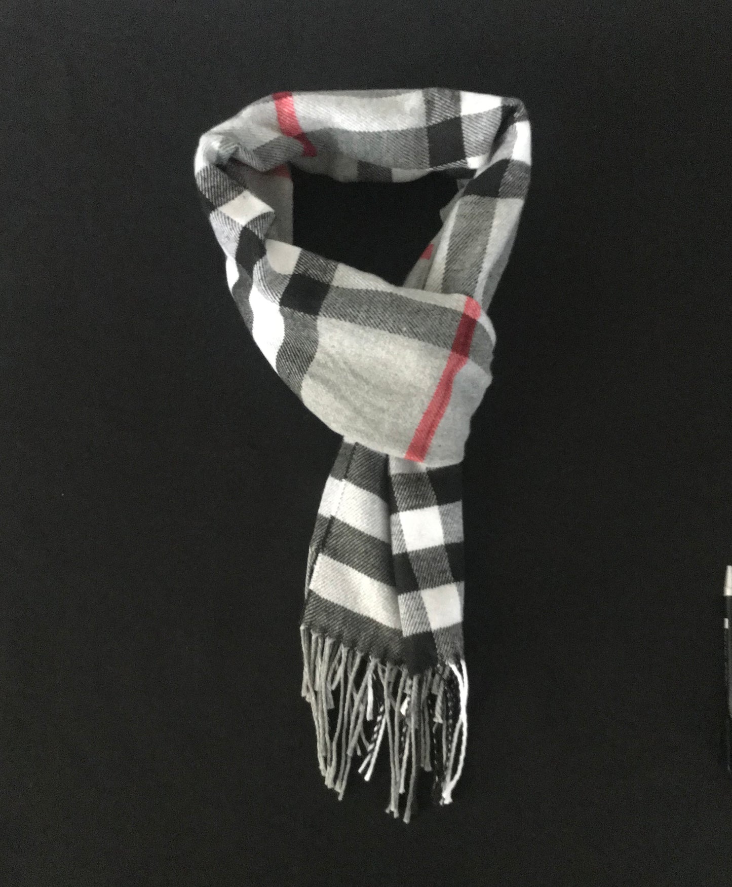 Grey Checked Scarf image 0