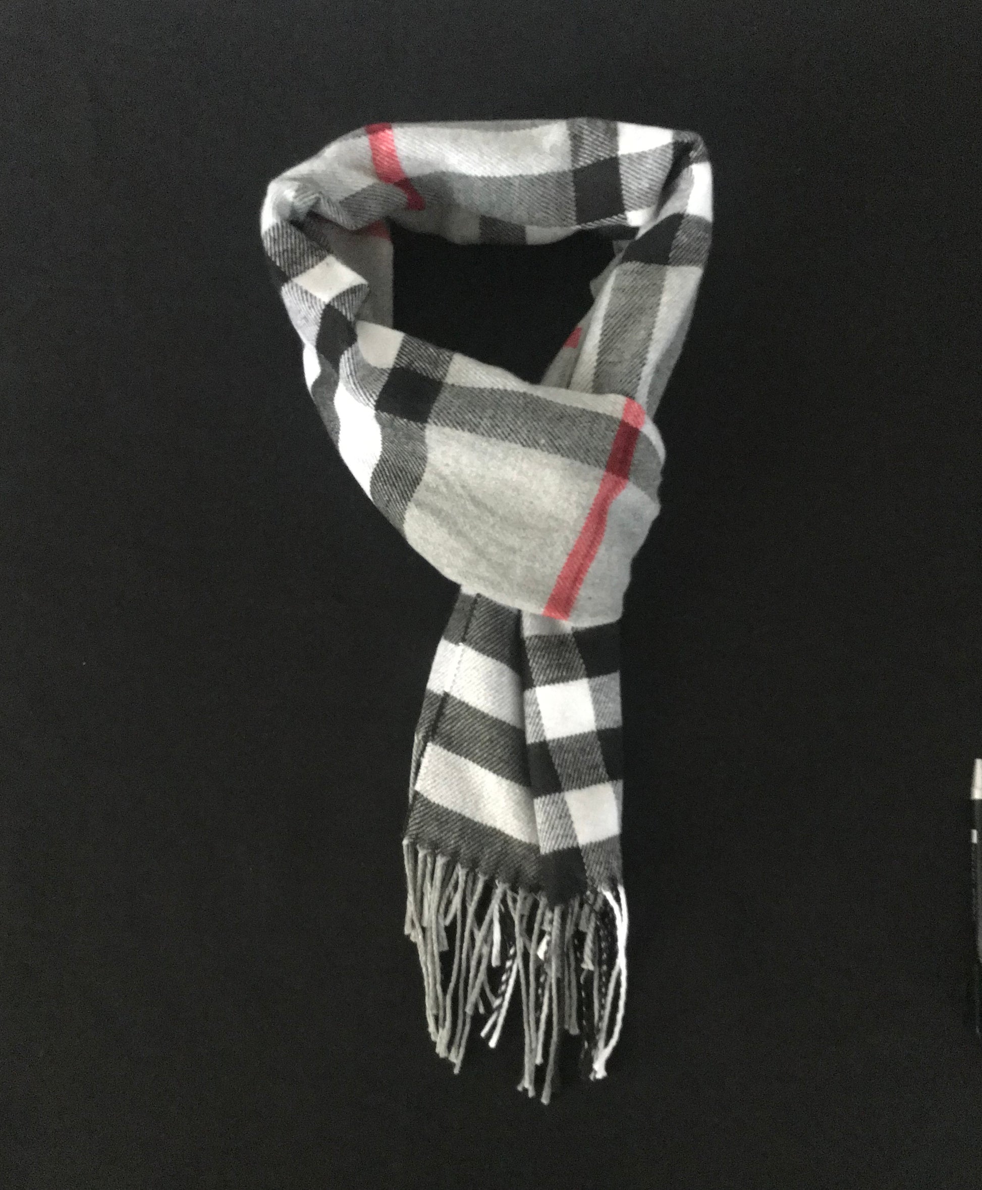 Grey Checked Scarf image 0