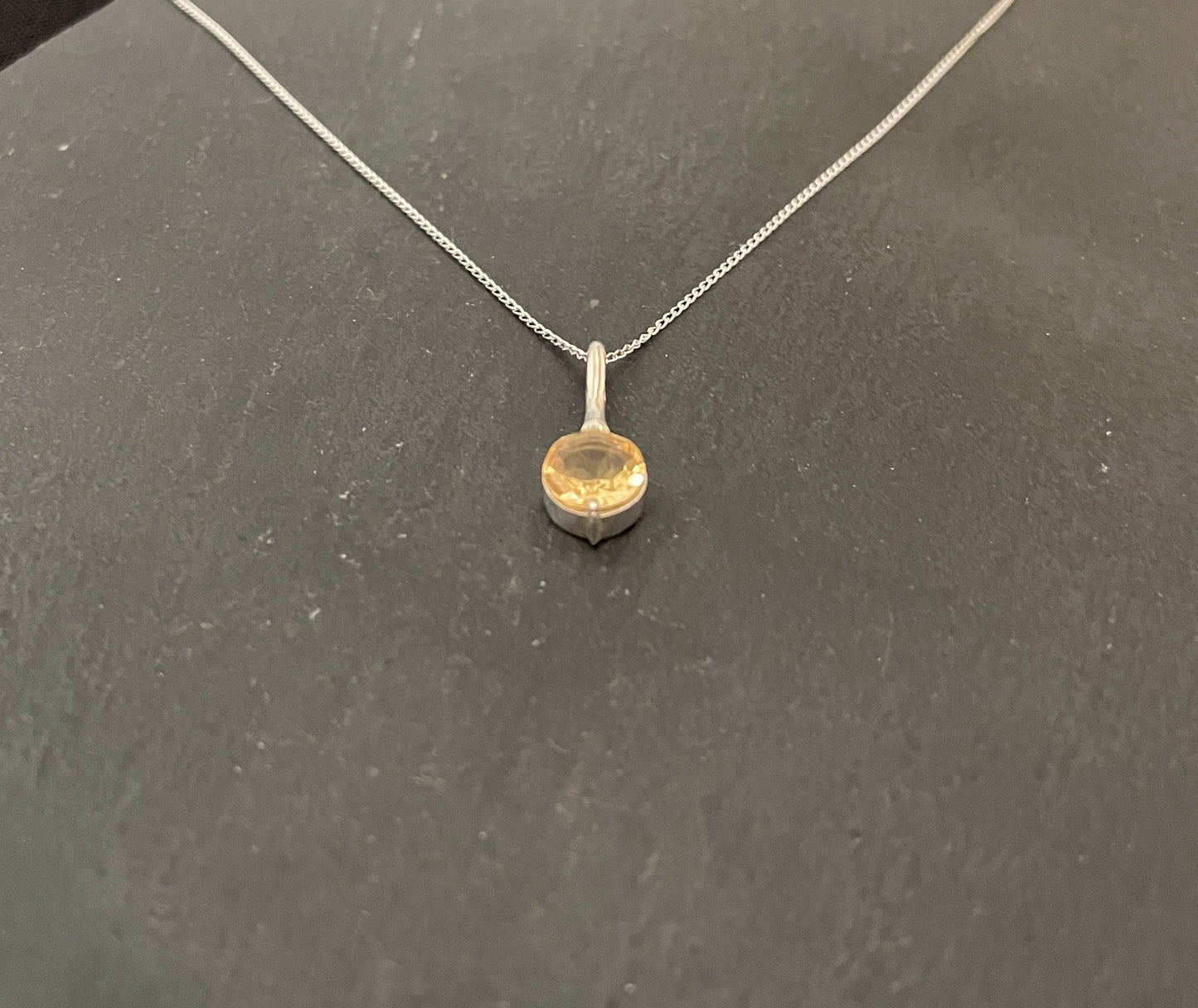 Round Citrine Pendant image 1