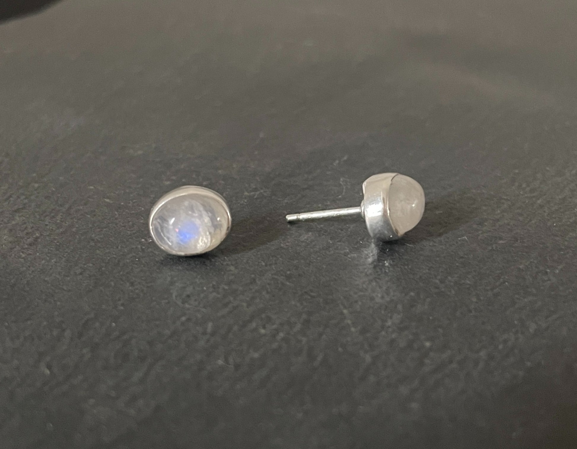 Moonstone Oval Stud Earrings image 1