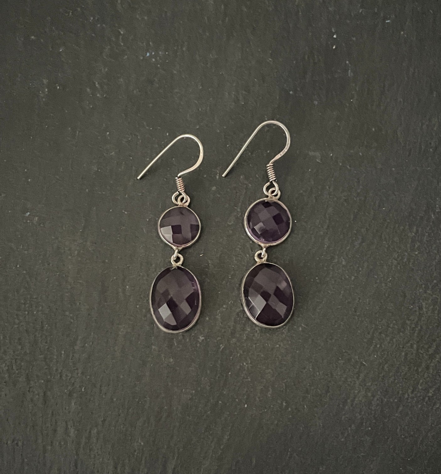 Amethyst Drop Earrings image 0