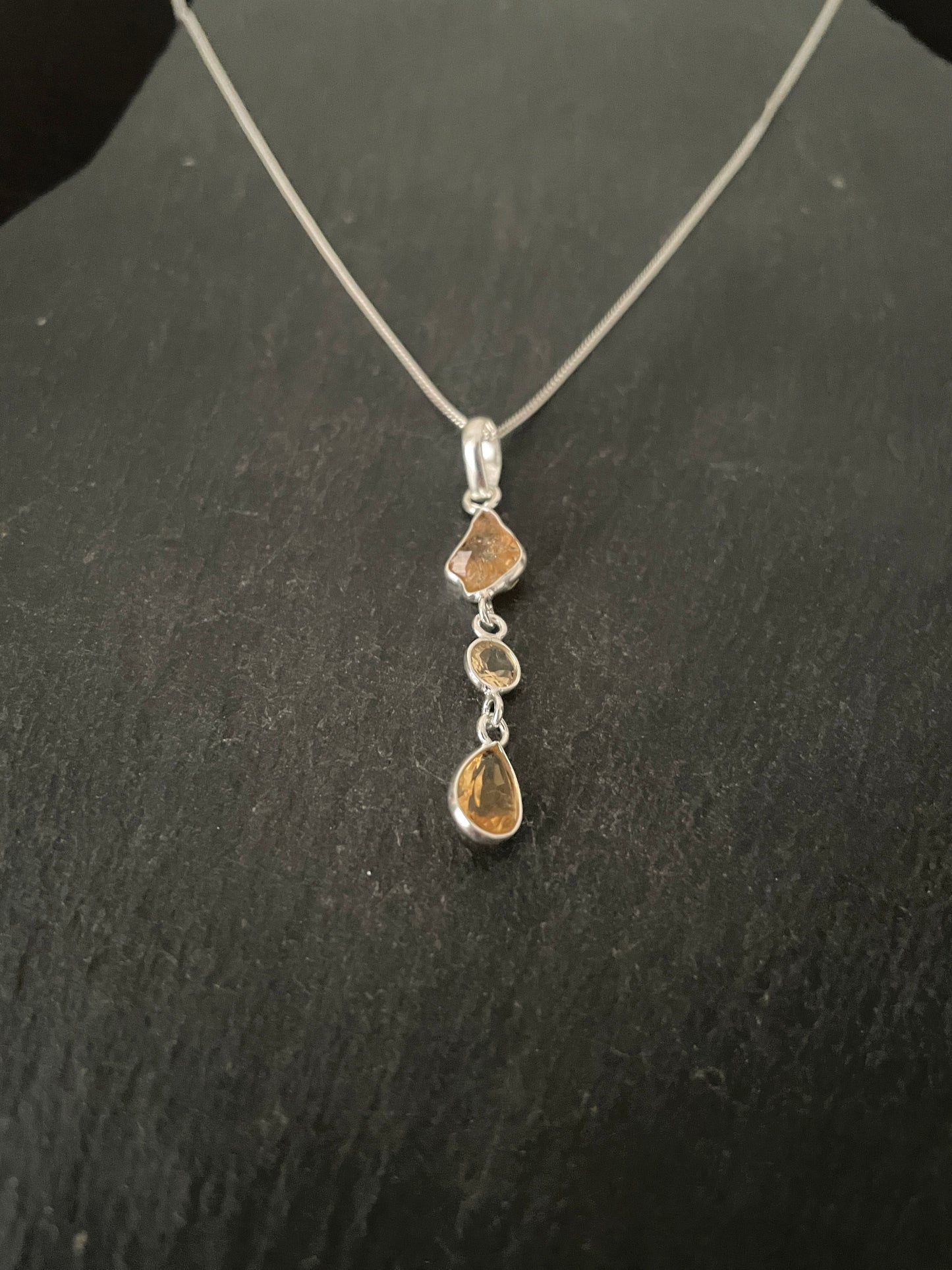 Citrine and Silver Pendant image 1